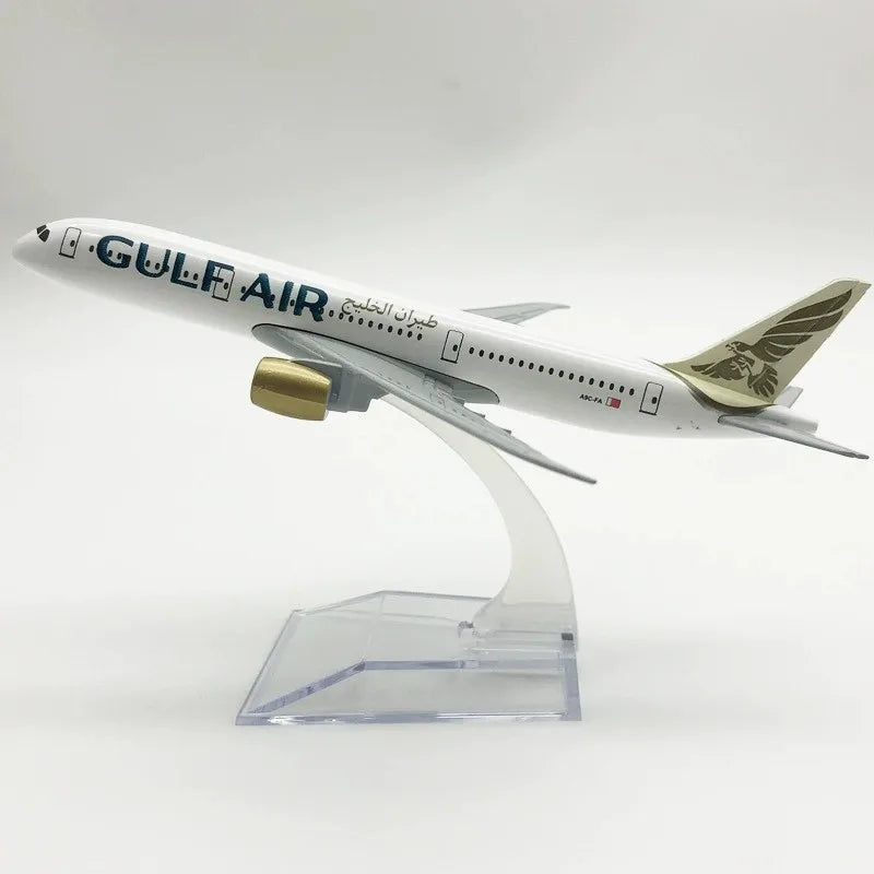 16cm Diecast Plane Model B787 Series Metal 1/400 Scale Airplane Toy Replica Miniature Aviation Collectible Aircraft For Display