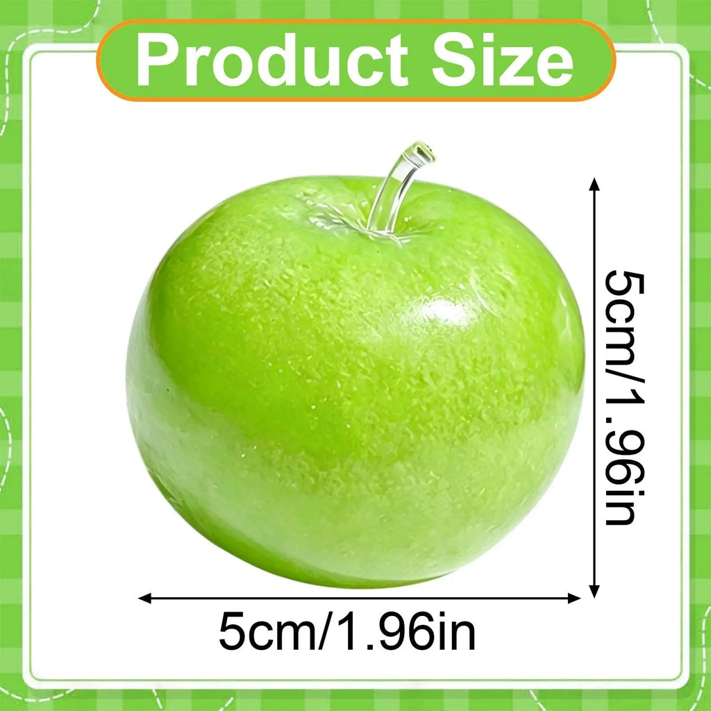 Green Apple Slushie Squishy Fidget Toy Crunchy Moldable Non-Bounce Sensory Stress Reliever Medium Grip Strength Slow Rising Gift
