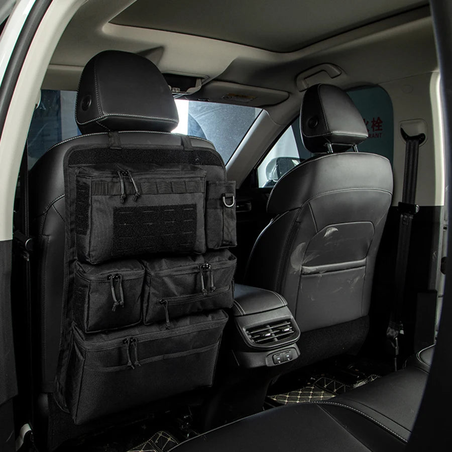 High Quality Multifunction 62*42CM 600D Tactical Car Back Seat Multi-Pocket Portable Hanging Storage Bag Organizer