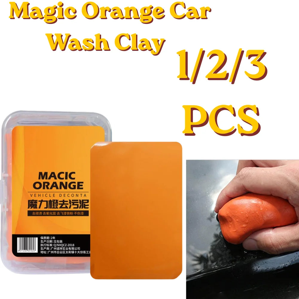 Magic Orange Car Wash Clay Bar 1/2/3 PCS Car Clean Wash Cleaner Sludge Mud Remove For Decontaminate Clay Car Wash
