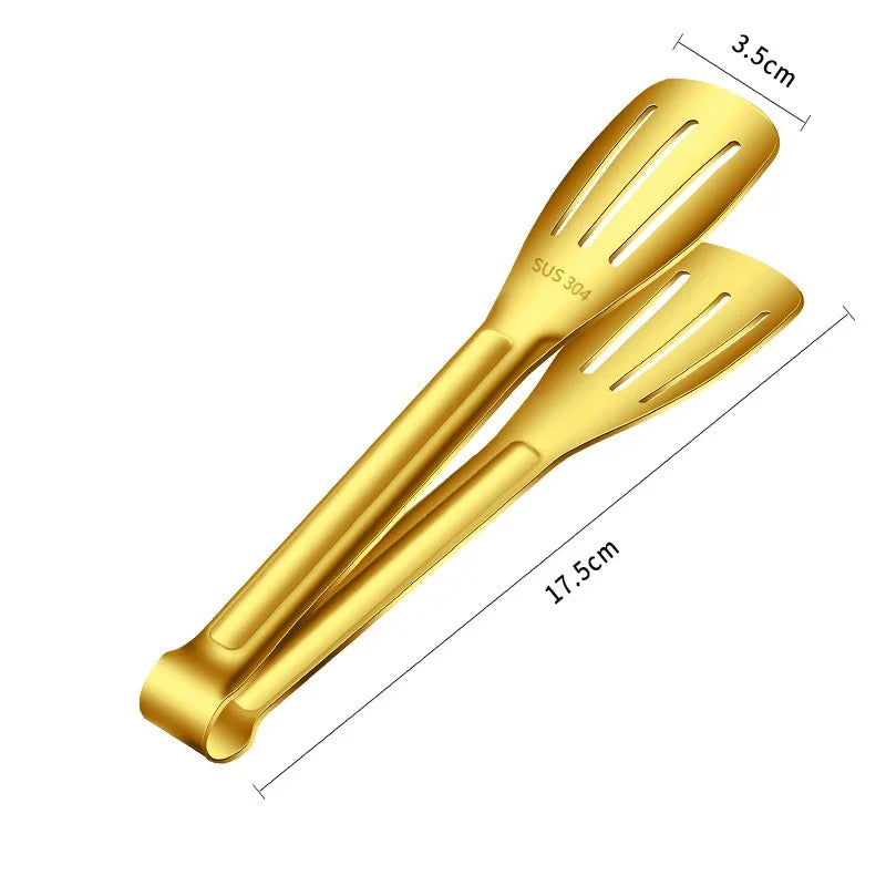 7/9/12Inch Anti-Slip Stainless Steel Kitchen Food Tongs Grill Meat Bread Serving Clip Barbecue Buffet Clamp Cooking Accessories