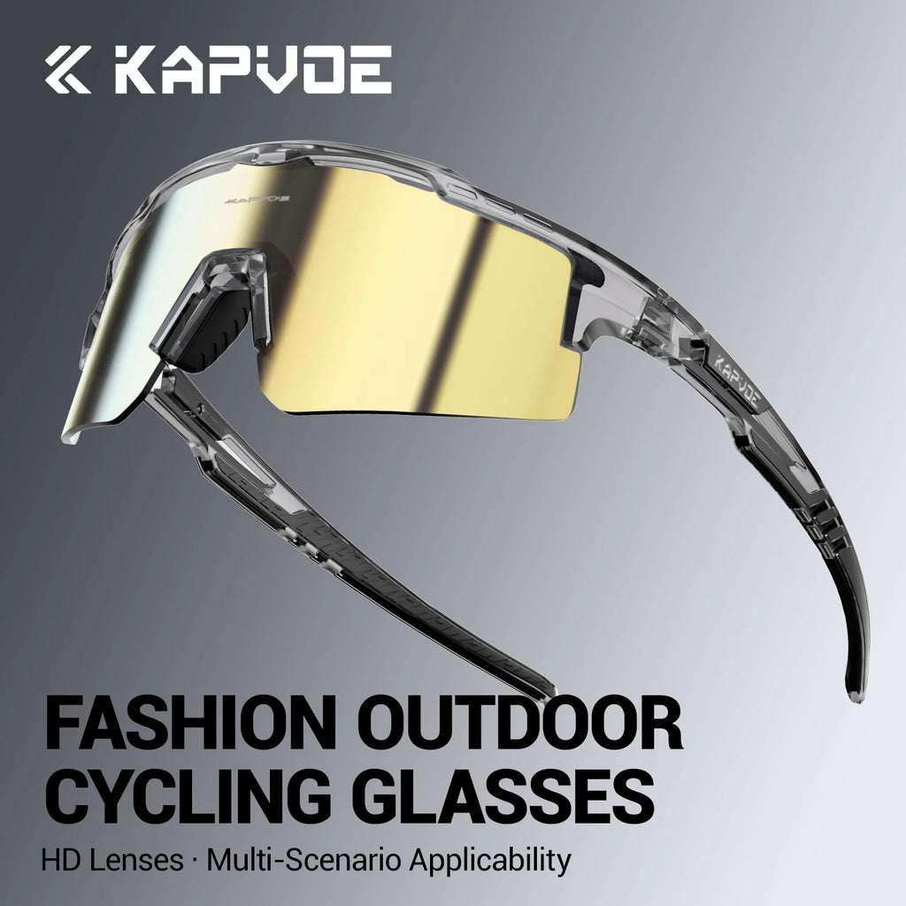 KAPVOE HD UV400 Hiking Cycling Sunglasses Outdoor Sports Hiking and Camping Glasses Waterproof Stylish Driving Sunglasses Unisex
