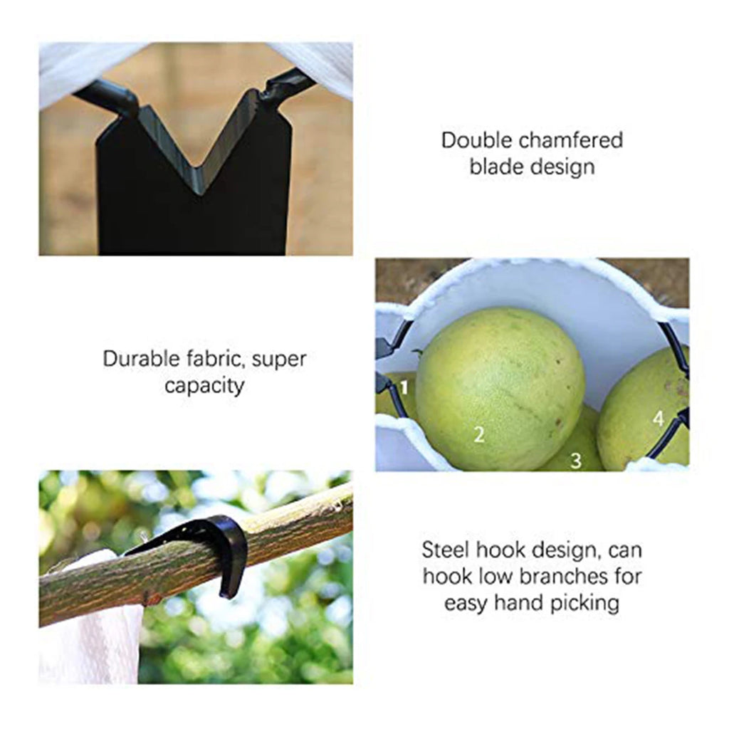 Fruit Picker Orchard WIth Blade Garden High Tree Picking Tool Tree fruit gathering Fruit Catcher Collection Pouch Farm Supplies