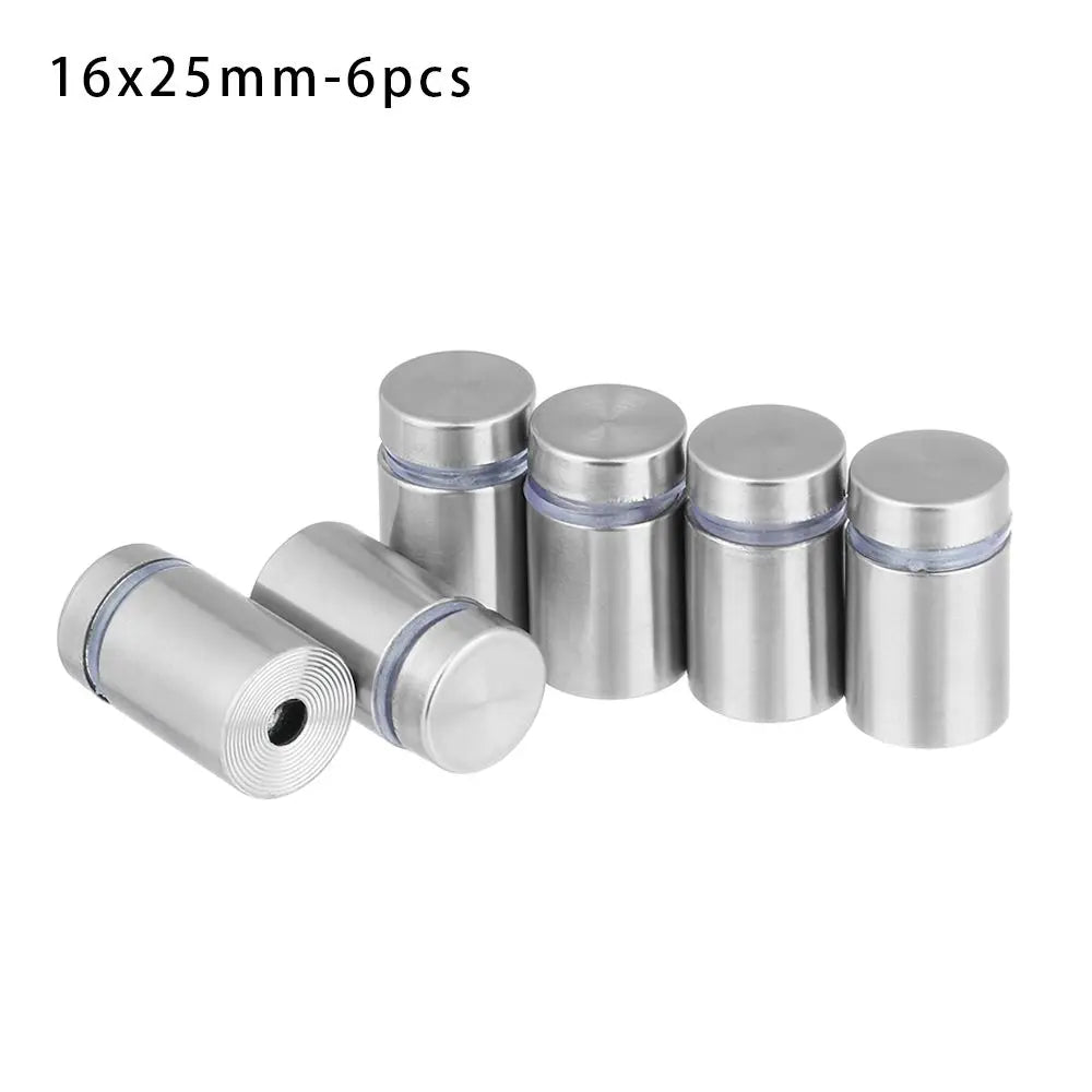 4/6/10Pcs Advertising Signboard Fixed Screw Glass Acrylic Advertisement Standoffs Stainless Steel Nails Durable Spacer Holder