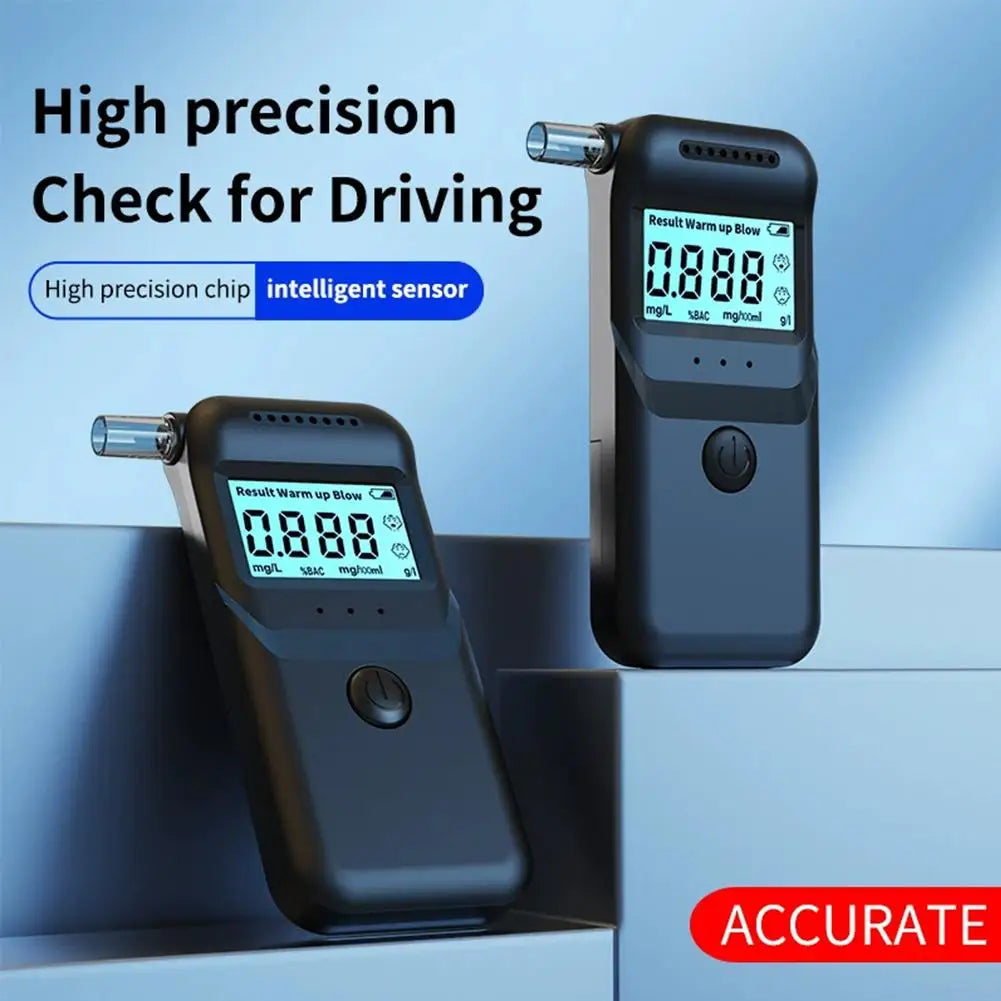 Alcohol Breathalyzer Tester with Digital LCD Display for Home Use Drunk Driving Analyzer Car Accessories