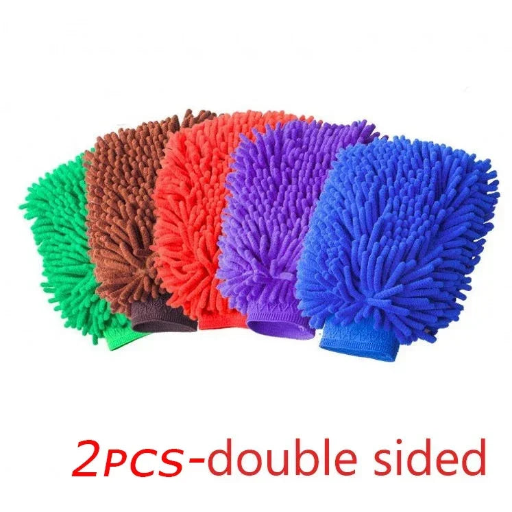 2/1pcs Microfiber Car Wash Gloves Auto Gloves Ultra Absorbent Wash Car Sponge Scratch Free Microfiber Car Cleaning Tool