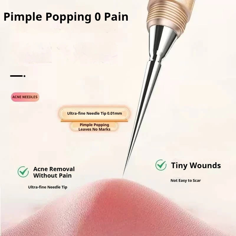 Surgical Steel Blackhead Remover Pimple Popper Acne Comedone Extractor Fine Needle Tips Pore Cleaner Deep Cleaning Facial Tool