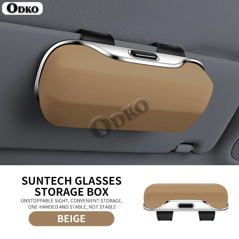 For Audi A1 A2 A4 A6 Q5 Q7 Q8 Accessories Car Visor Sunglasses Glasses Case Clip BoxSun Visor Clip-On OEM Design Eyeglass Case