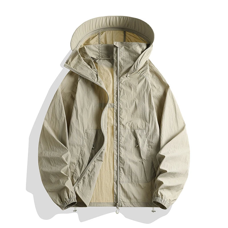 Outdoor Sunscreen Clothing Summer Hiking Jackets UPF50+ Ultraviolet Protection Couple's Hooded Jacket Traveling Hiking Fishing