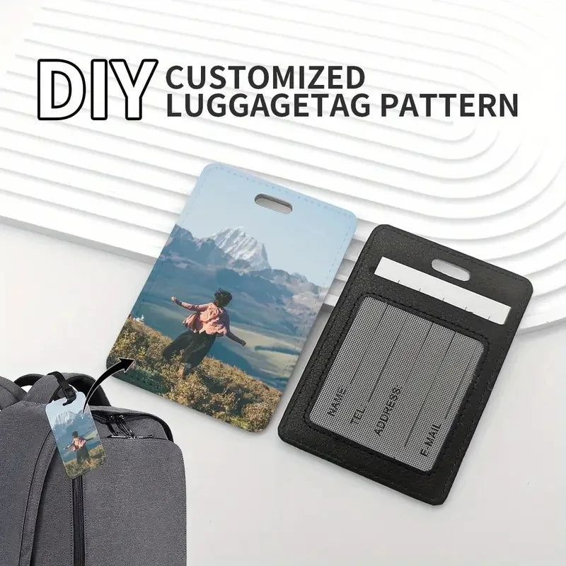Customized Simple And Romantic Luggage Tags With Pictures Gifts For Family And Friends When Traveling Customized Luggage Tags
