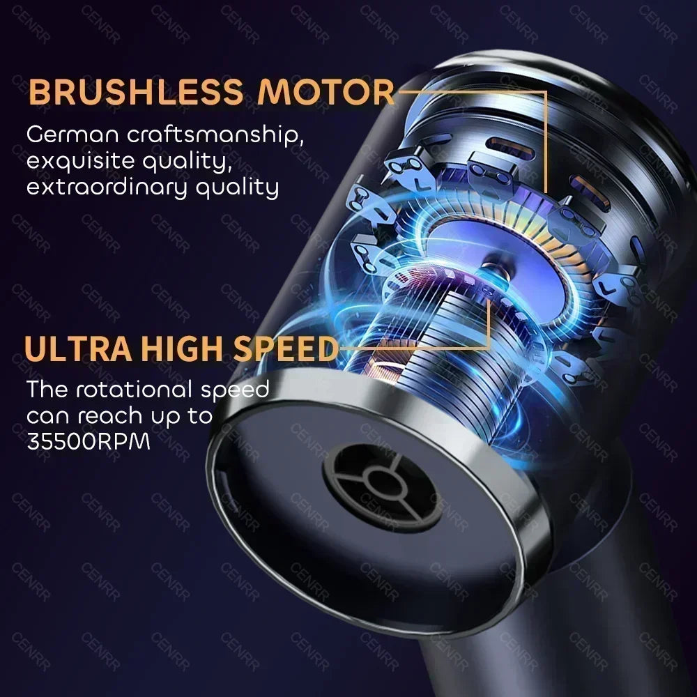 CENRR 210000PA Mini Car Vacuum Cleaner Portable Strong Suction Vacuum Cleaner Handheld Wireless Powerful Car Cleaning Machine