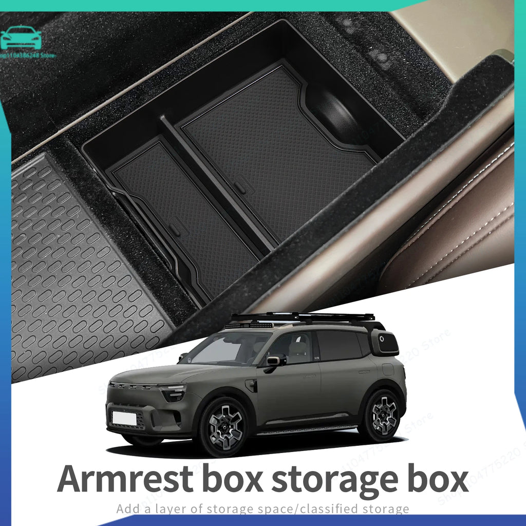 For Smart #5 Center Console Armrest Storage Box Smart5 Car Tray Organizers Accessories Tidying Black