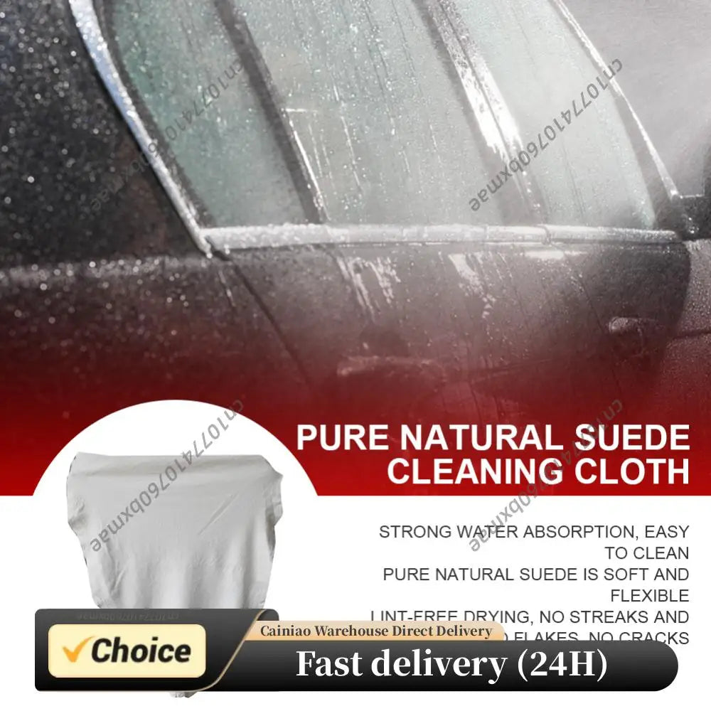 Car Cleaning Towel Natural Car Cleaning Cloth Chamois Leather Auto Detailing Towels Elastic for Car Washing Maintenance