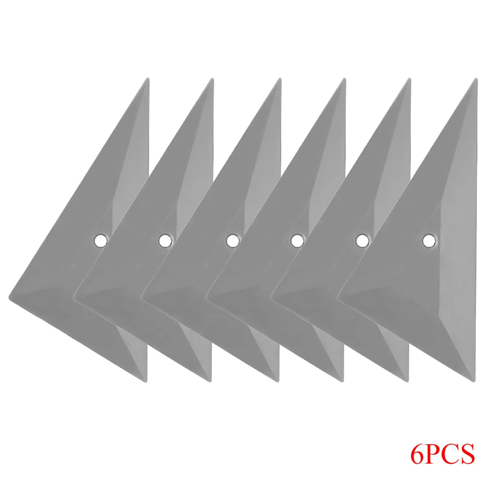 6pcs Foil Squeegee Vinyl Film Car Wrap Auto Home Office Car Film Sticker Install Cleaning Silver Scraper Window Tints Tool A73