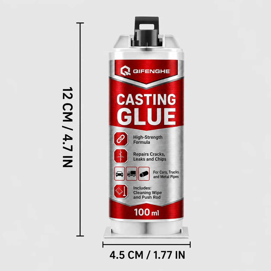 100ML QIFENGHE AB Casting Glue High Strength Cold Welding Adhesive Metal Crack Leak Repair Glue for Vehicle Pipe Cast Iron