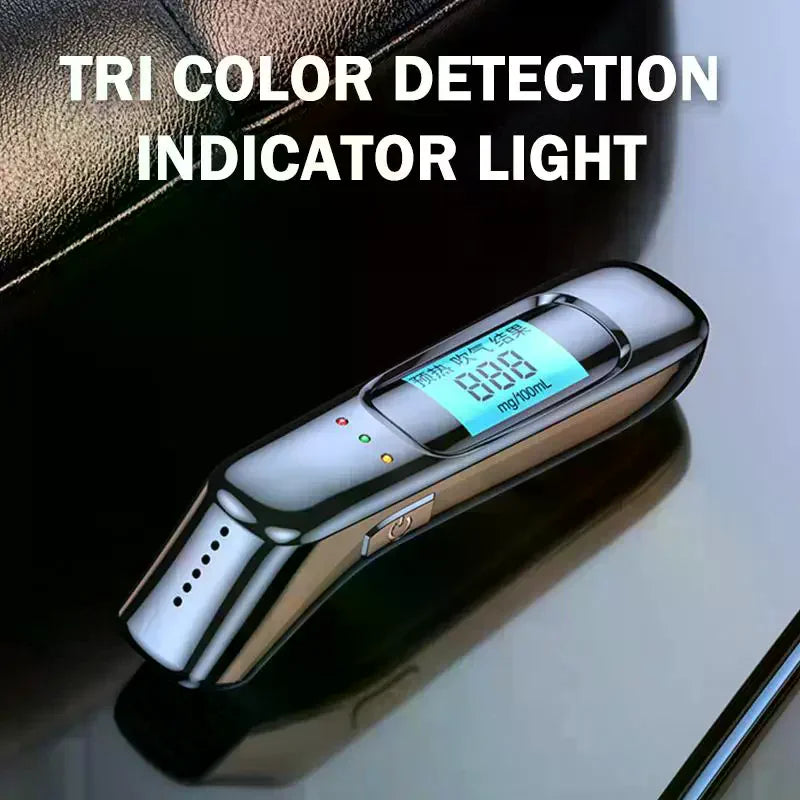 Portable Breathalyzer Professional Breath Alcohol Tester LCD Display Detector For Drunk Driving Car Electronics Alcohol Test