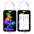 HOT SALE Artistic Flowers Business Luggage Tag Travel Women Men Suitcase Address Label Luggage Boarding Case Name ID Label Durab