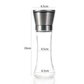 180/200ML Stainless Steel Glass Pepper Grinder Manual Salt Pepper Mill Kitchen Gadget Spice Bottle Grinder Mill Household Tool