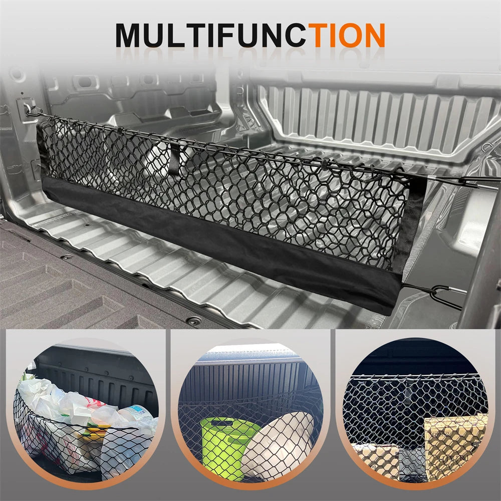 Car Trunk Net Elastic Luggage Net Cargo Organizer Storage For Chevy Silverado GMC Sierra Tretchable Car Mesh Network Pocket