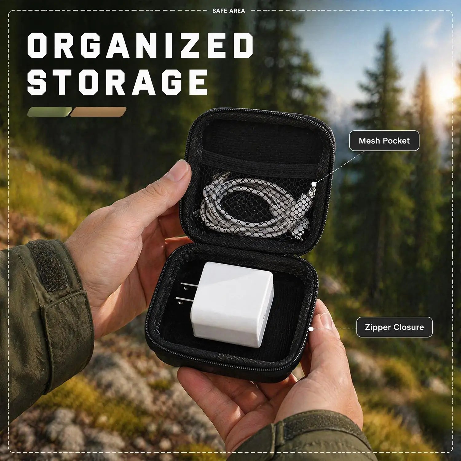 1/3Pcs EVA Data Cable Storage Bag Portable Bluetooth Earbuds Storage Box Digital Product Electronic Charger Case Mini Hard Shell