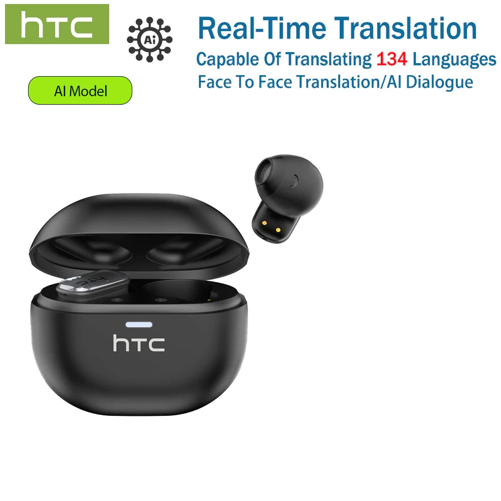 AI Translate Earbud HTC NE16 Face To Face Translation TWS Wireless Bluetooth Earphone With Mic HD Call HIFI Stereo Sport Earbuds
