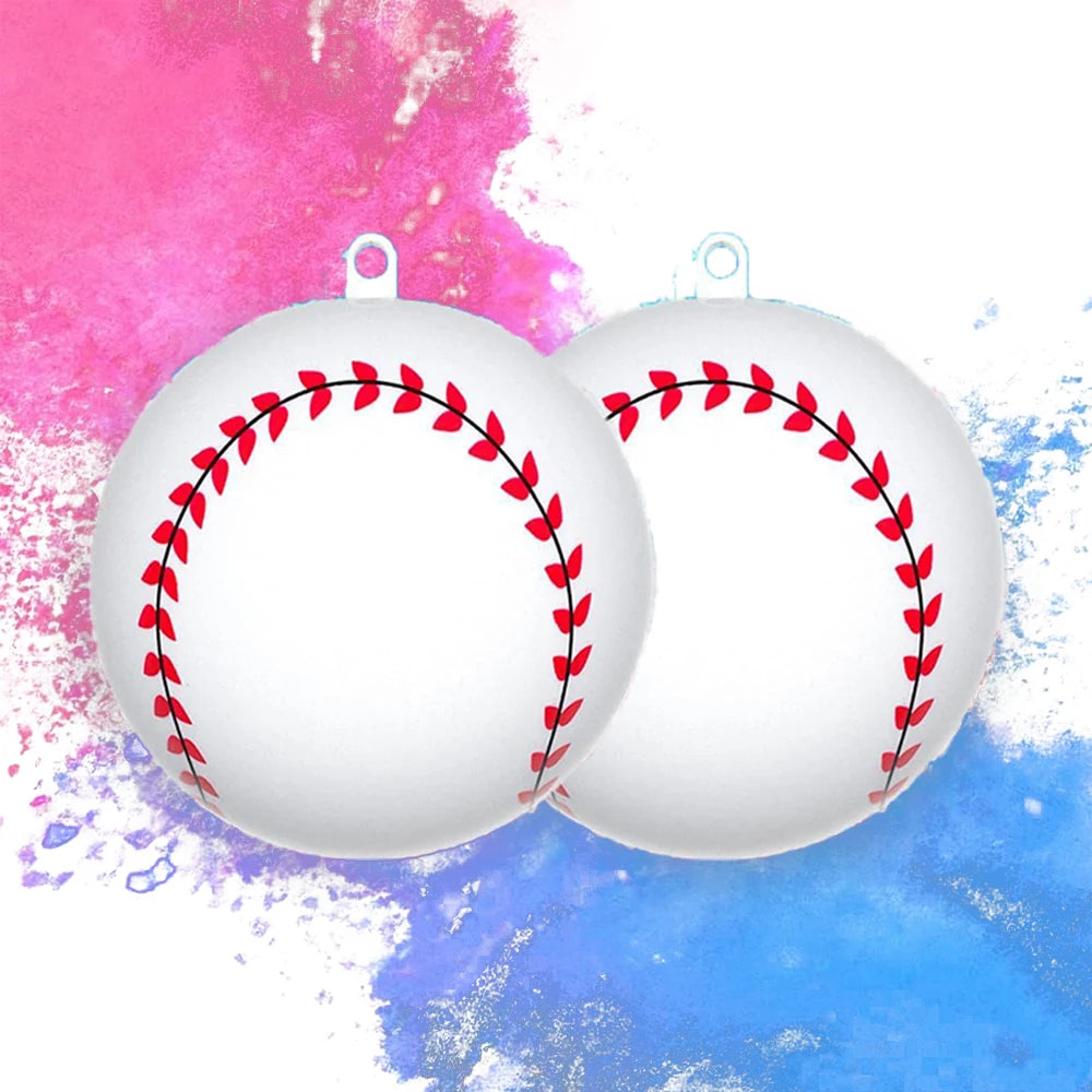 1 Set Gender Reveal Party Baseball, Plastic Baseball With Pink & Blue Corn Powder, Fun Activities for Baby Showers, Gifts