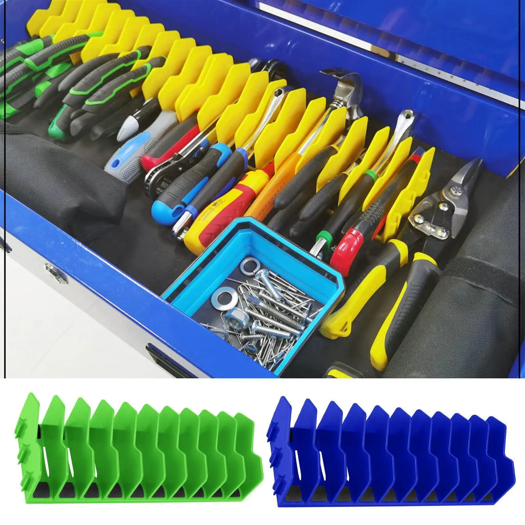 1Pcs 10 Slots Plier Organizer Plastic Tool Rack with Nonslip Rubber Base Space Saving Toolbox Storage Pliers Cutters Wrenches