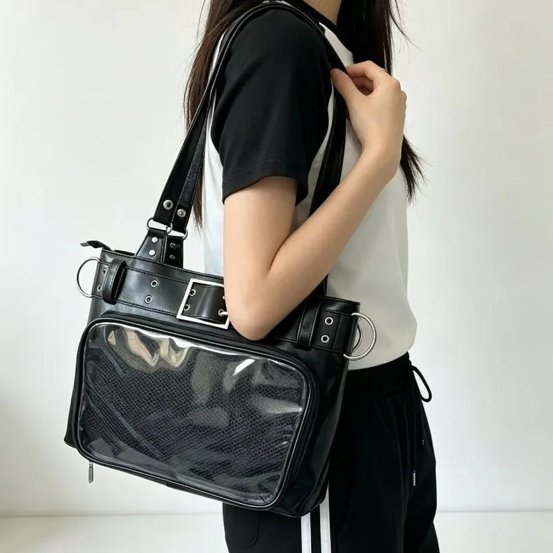 1pc Hidden Pocket Handbag Fashionable Girl Pain Bag Multi-purpose Household Storage Handbag
