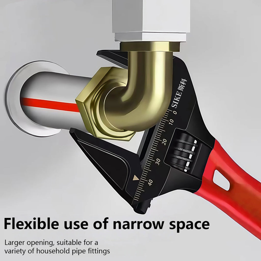 5/6/8 Inch Lightweight Adjustable Wrench Large Opening Short Handle Multi-Function Mini Wrench Plumbing Pipe Bathroom Tools