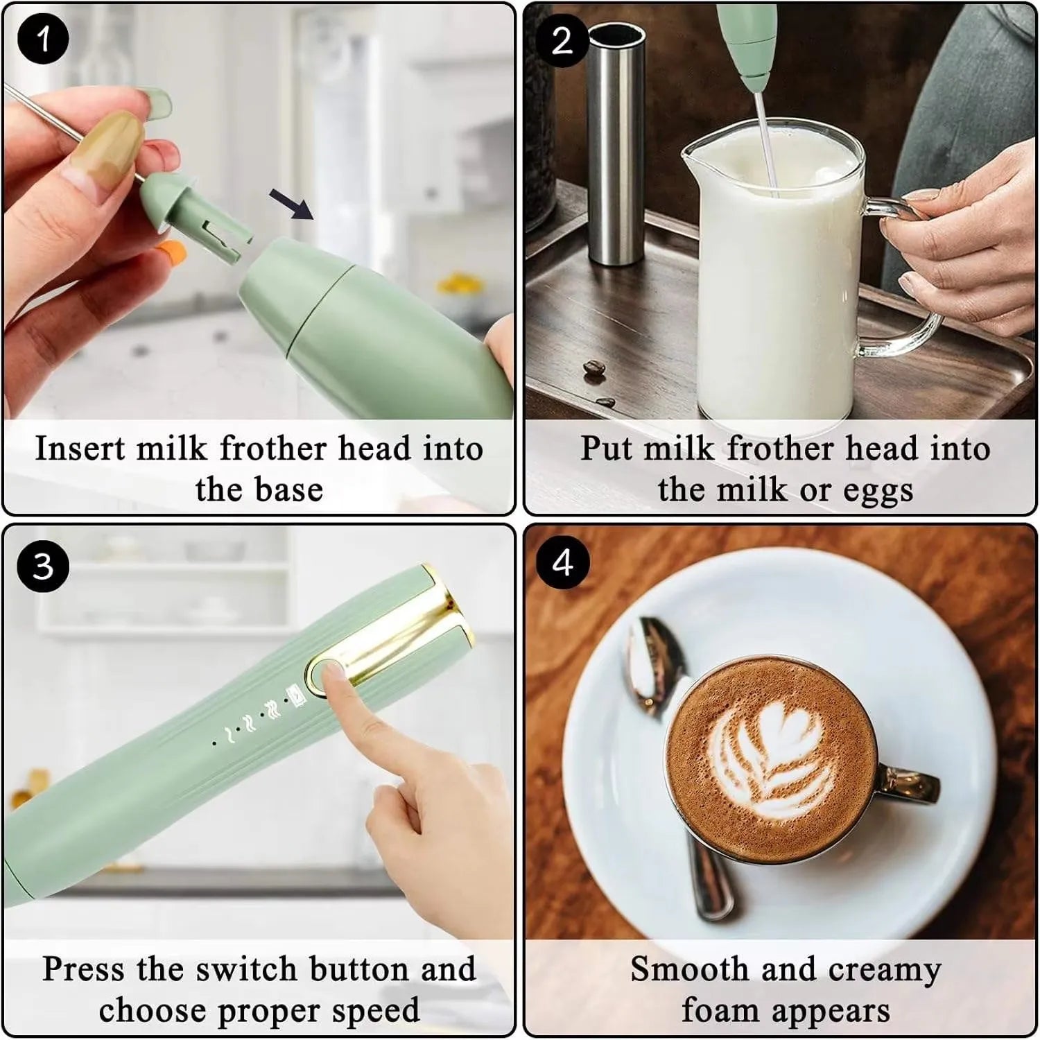 2 in 1 USB Rechargeable Electric Egg Beater Whisk Coffee Mixer Double Heads Milk Frothers  Baking Stirrer Kitchen Gadgets