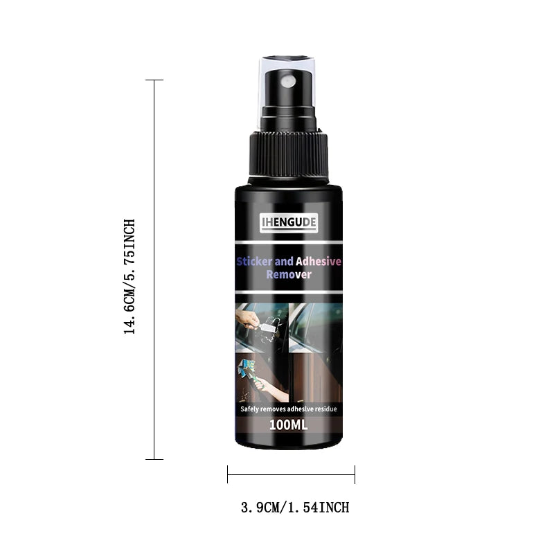 Adhesive Removal Spray Can Safely Remove Stickers, Glue, Decals, Labels, Tape Residue, and Chewing Gum Residue from Cars, Motorcycles, Furniture, Tiles, Wood, Etc