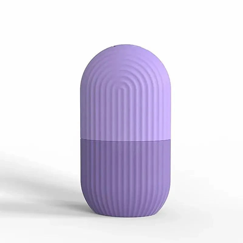 1 Striped Ice Compress Roller (Face Specific) Silicone Ice Tray Beauty Lifting Ice Ball Facial Massager Contour Eye Roller Facia