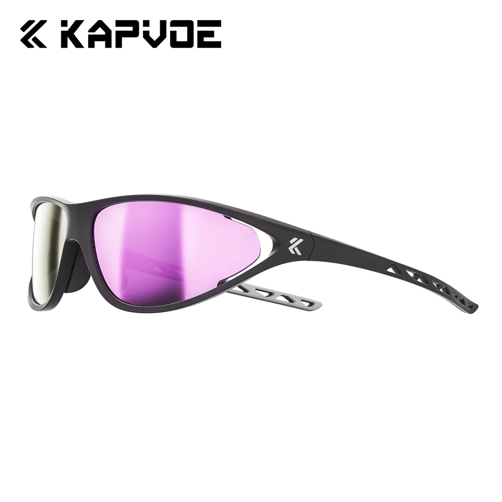 Kapvoe New Fashion Cycling Sunglasses Men Photochromic Glasses Mountain Running Hiking Eyewear Sports UV400 Climbing Goggles