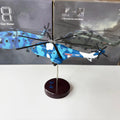 Diecast  1: 144 Scale Armed Aircraft With Propellers Straight 8 Z8 Model WZ-8 Z-8 Dolphin Helicopter Alloy Model Gifts