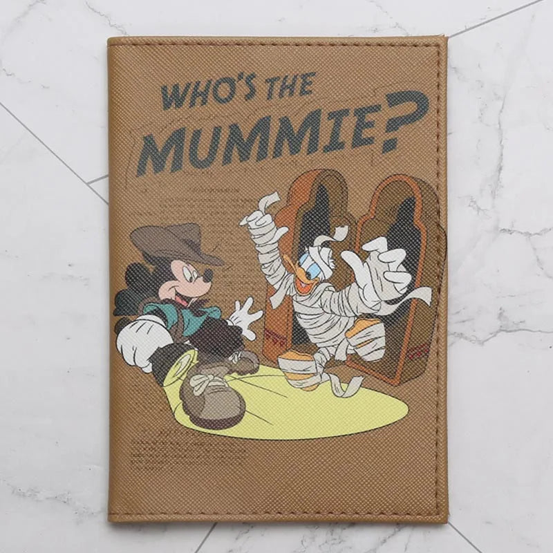 Cartoon Travel Accessories Disney Mickey Princess Passport Holder PU Leather Women Travel Passport Cover Case Card ID Holders