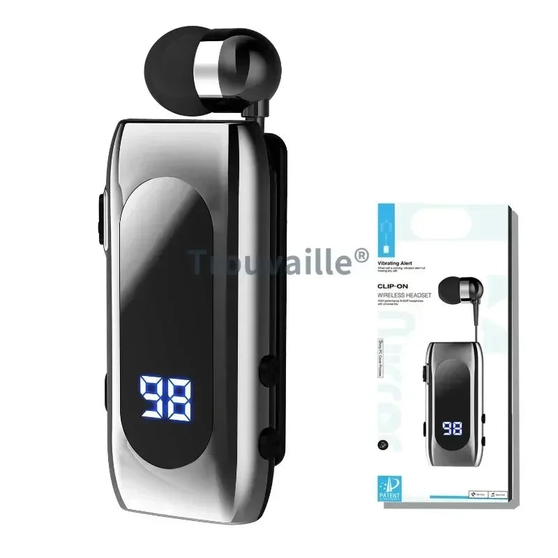 K55 Lavalier Wireless Earphone Bluetooth 5.0 Earphone In Lotus Bussiness Headphone Headset Fast Charge Vibration Power Display