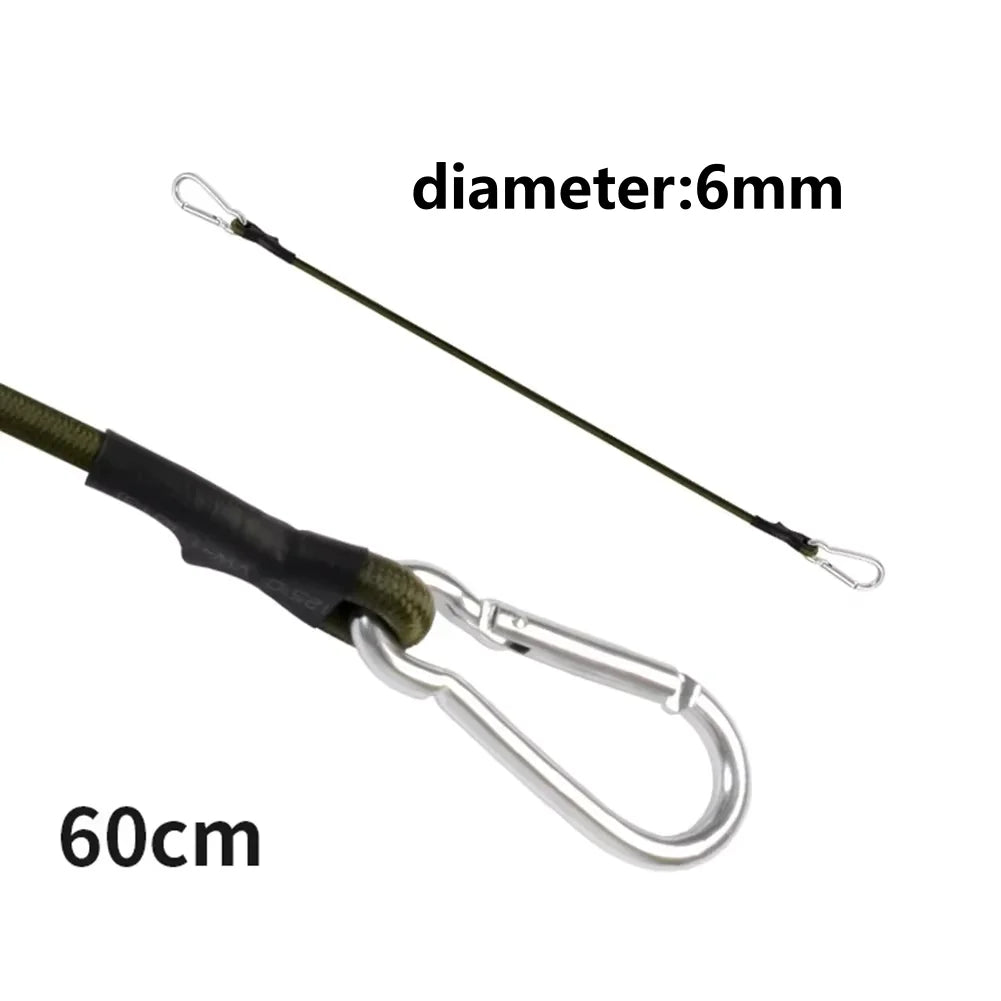 For Camping Luggage Bicycle Cargo Multipurpose Tie Down Utility Rope Pack Adjustable Elastic Strap with Hooks 6/8mm Bungee Cord