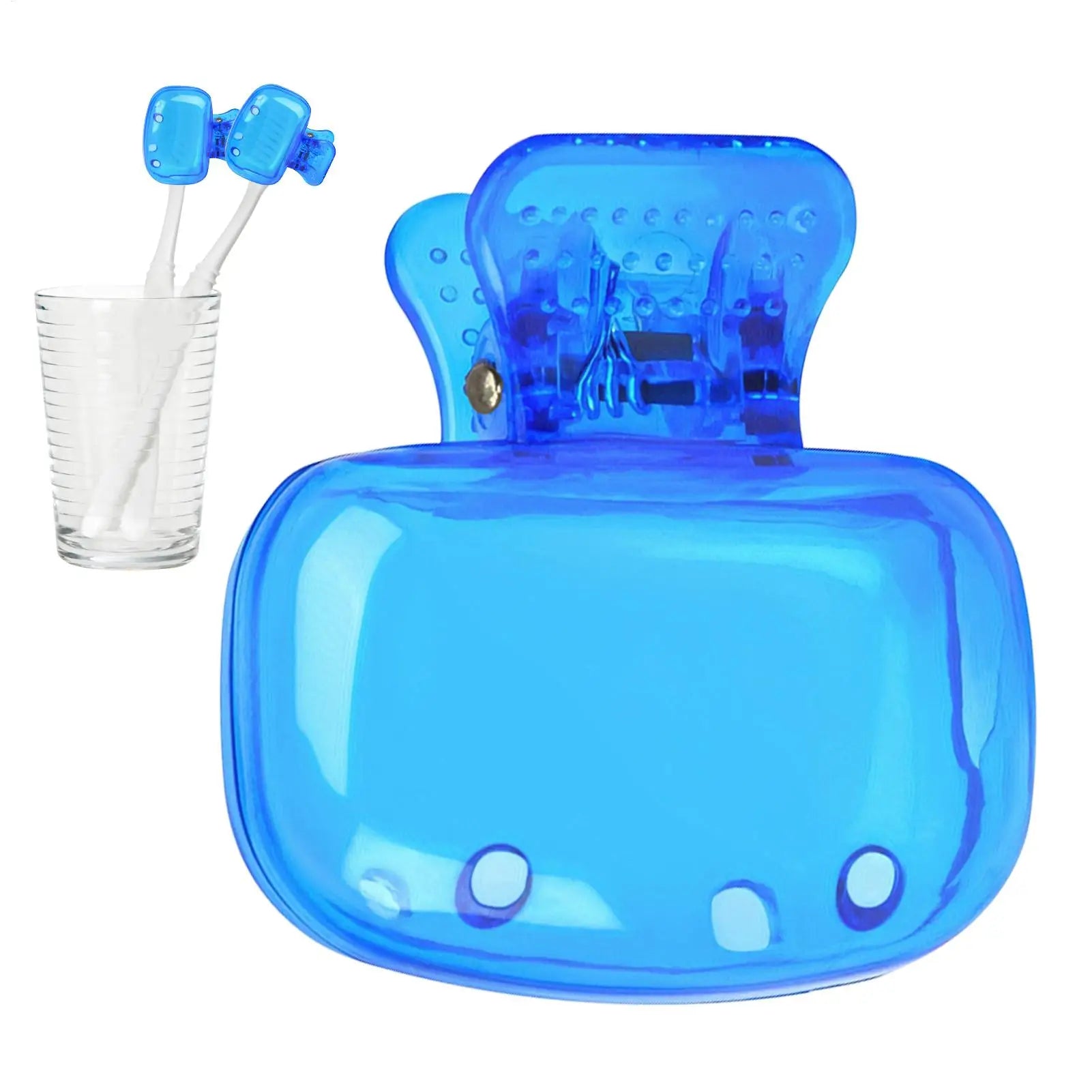 PVC Dustproof Toothbrush Cover Clip On Portable Protector Caps For Travel Camping Hotel Home Bathroom Universal Size Reusable