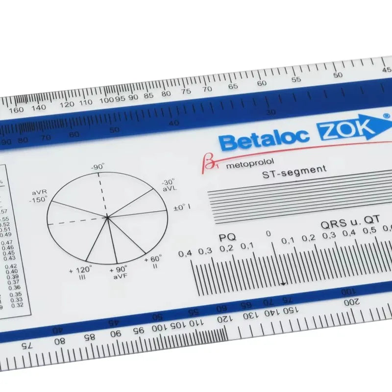 PVC ECG Ruler 360 Degree Goniometer Angle Medical Spine Ruler CM/INCH Medical PD Ruler
