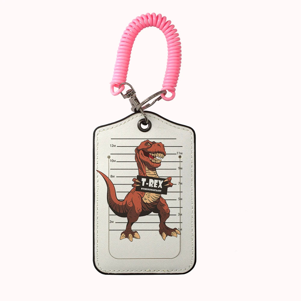 HOT AnimalsDinosaur Team Leather Business Luggage Tag Suitcase Address Label Luggage Boarding Case Label Name ID Address Clip