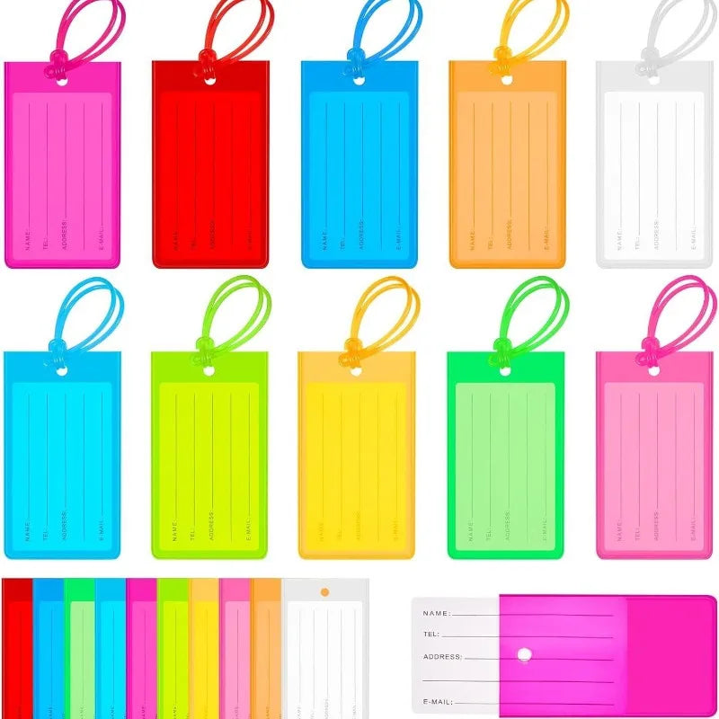 1pcs PCS Luggage Tag Boarding  PVC Baggage Tags Travel Accessory Women Men Suitcase ID Address Name Holder Bag Label