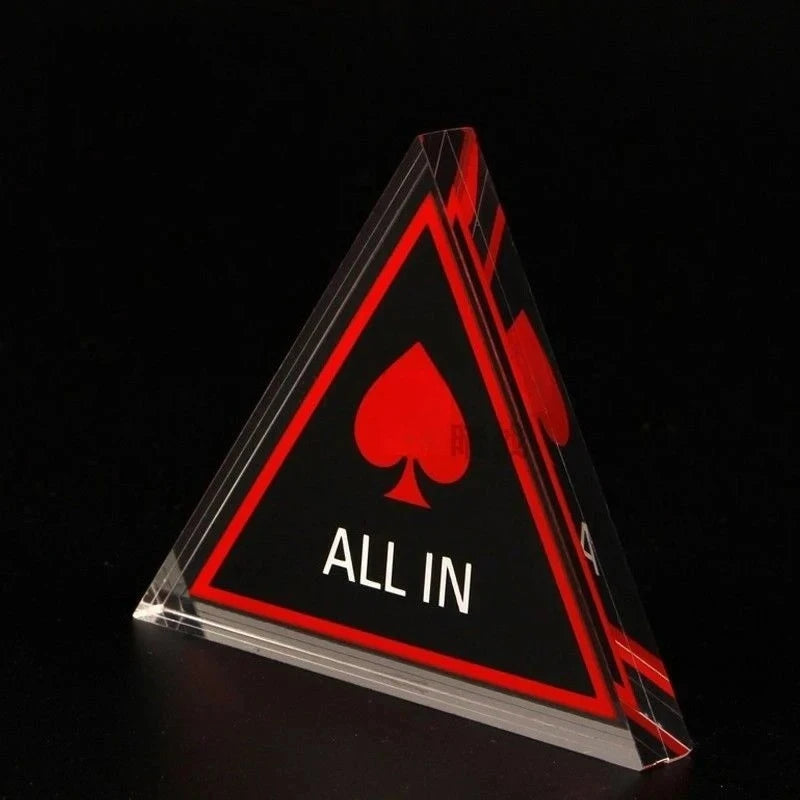 1 PCS Glass ALLIN Double-sided Texas Poker Chip Casino Accessories Entertainment Game Board Table Poker Club