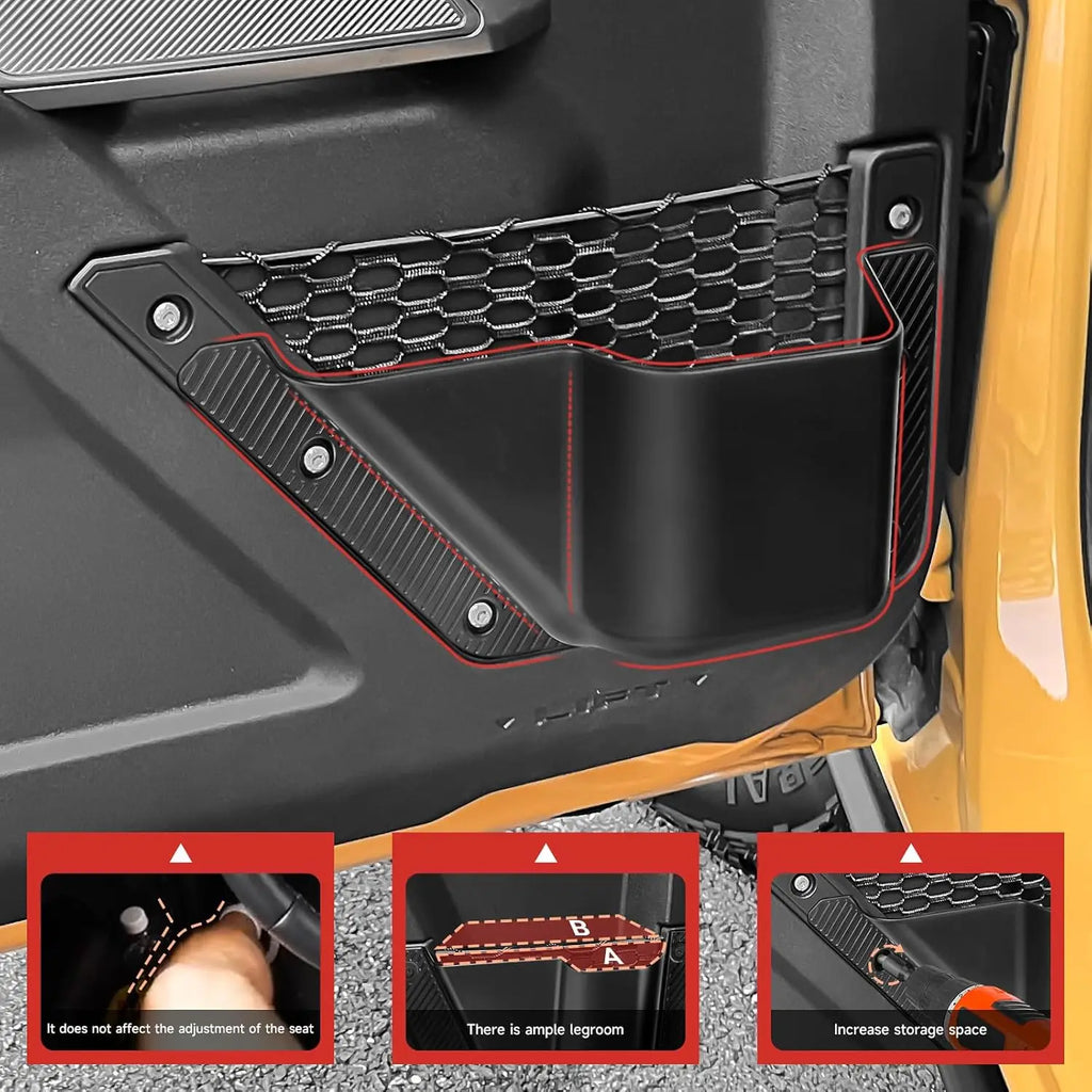 Compatible For 2021-2025 2026 Ford Bronco Accessories Cup Holder Side Organizer Box for Bronco Storage 2/4 Door (Not Sport)
