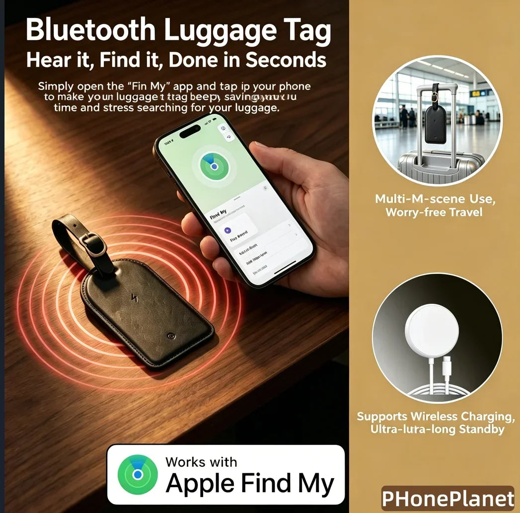Hot Wireless Charging Smart Suitcase Anti-lost Tracker Luggage Bag Anti-lost Tracker For Apple Find My Luggage Tag Locator