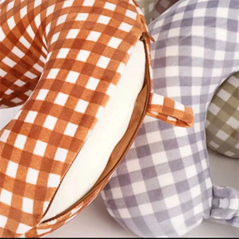 Memory Foam U-aped Ne Pillow Travel Pillow Office Nap Support Stretchable Foldable Children's Plant Floral Patterned Pillow