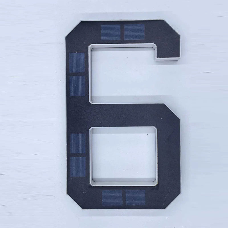 Outdoor Solar House Number Light 12CM LED Address Sign Light Sensor Door Plate for Home Yard Wall Decoration Use Set Kit Supply