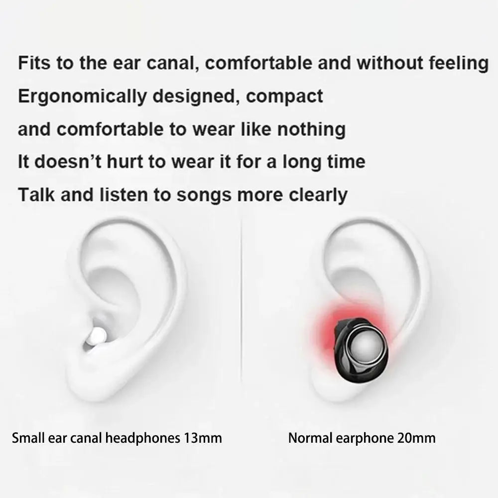 2024 NEW Mini Earbuds Invisible Sleep Headphone Bluetooth 5.2 Earphones Wireless