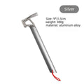 Lightweight Aluminum Handle Multi-use Camping Hammer Stainless Steel Outdoor Survival Gear for Tent Tarp Stakes Multitool