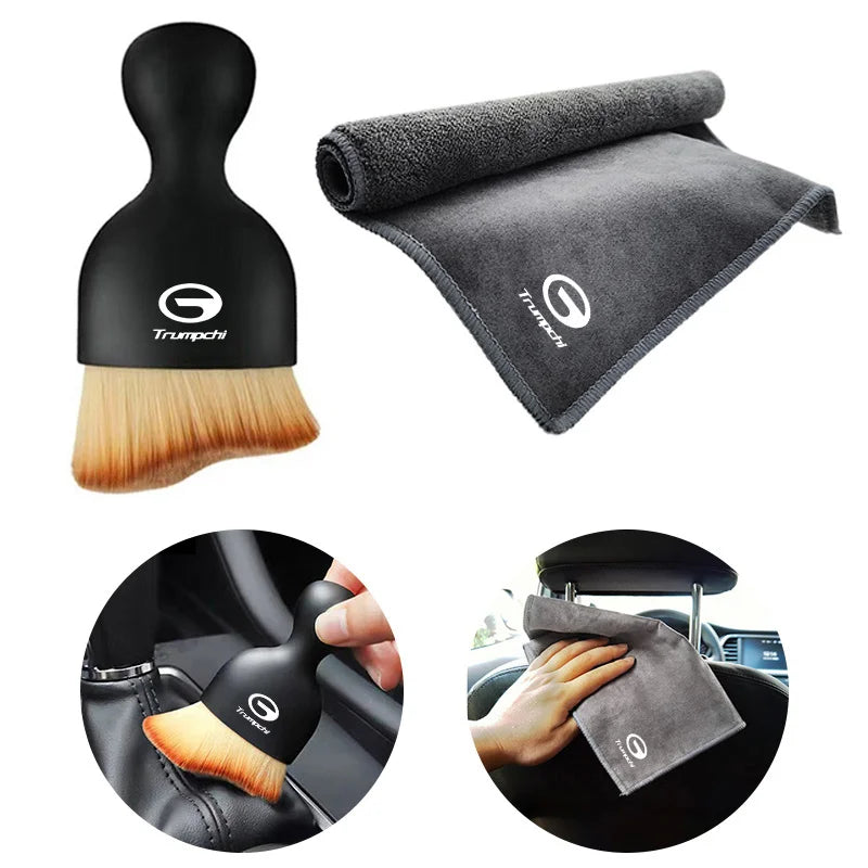 High-end Car Cleaning Brush+Suede Wash Towel For GAC Trumpchi GS GS3 GS4 GS7 GS8 GM8 GS5 GA6 GM6 GA3 GA3S Auto Accessories