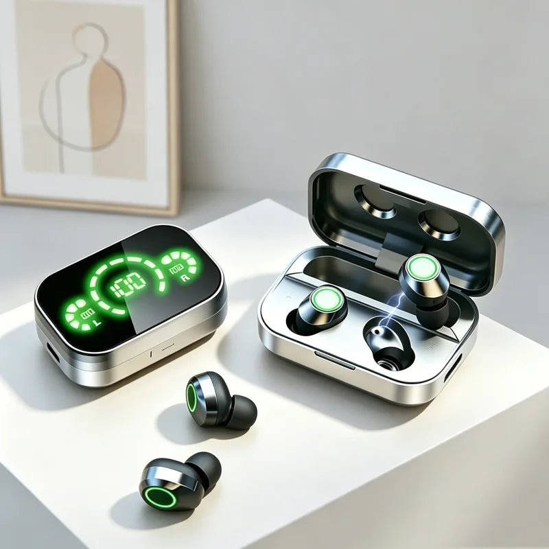 TWS YD03 Wireless Bluetooth Headset with Mic Earbuds Charger Box LED Fone Bluetooth Earphones Wireless Headphones